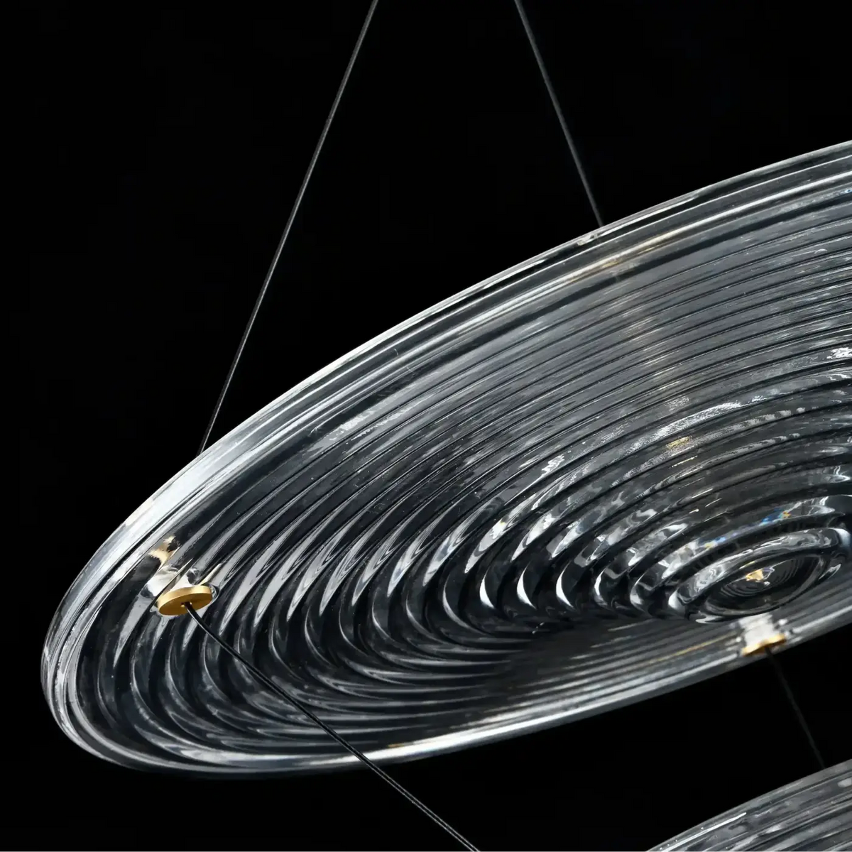 Suspension LED goutte d'eau en verre soufflé, 38 cm, 930 lumens