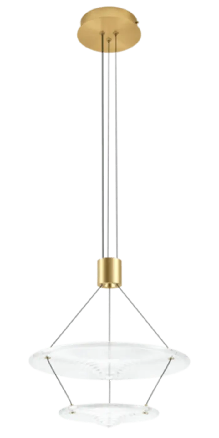 Suspension LED goutte d'eau en verre soufflé, 38 cm, 930 lumens, transparent