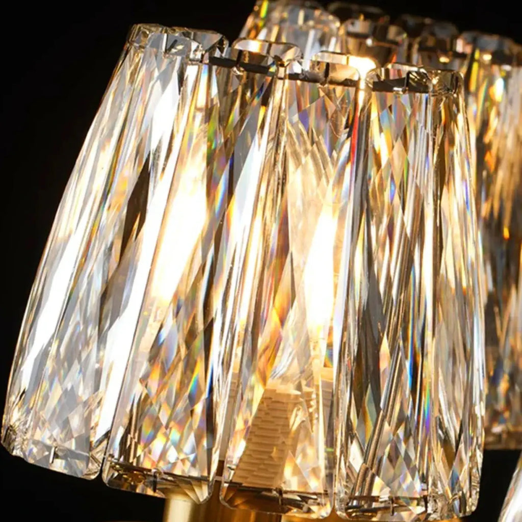 Suspension en verre et laiton pour salon moderne