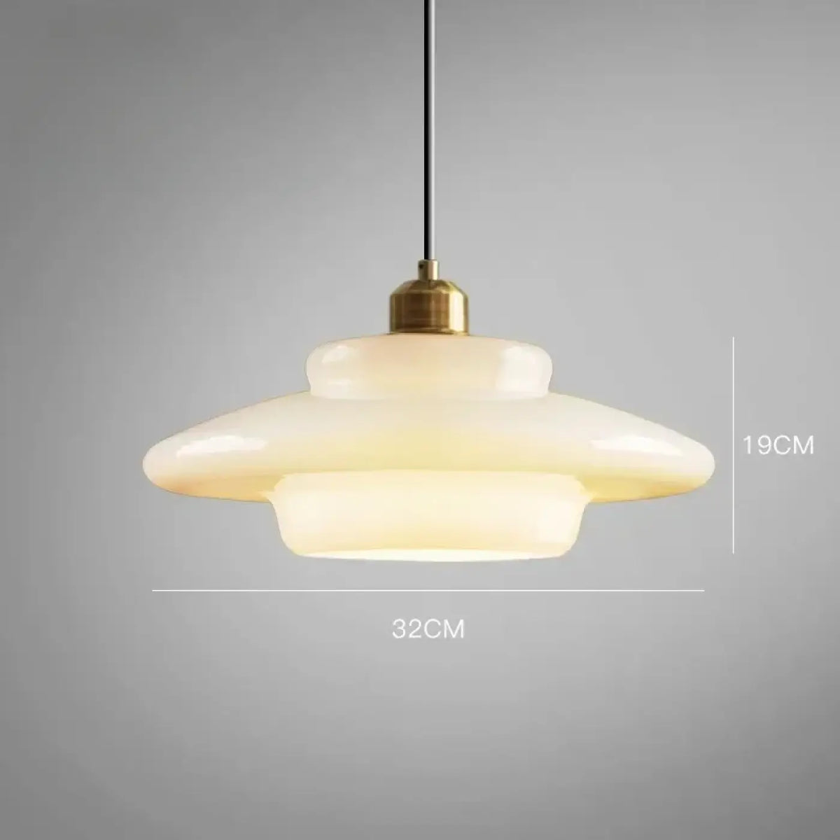 Suspension en verre opalin à étages, style scandinave, 3 modèles