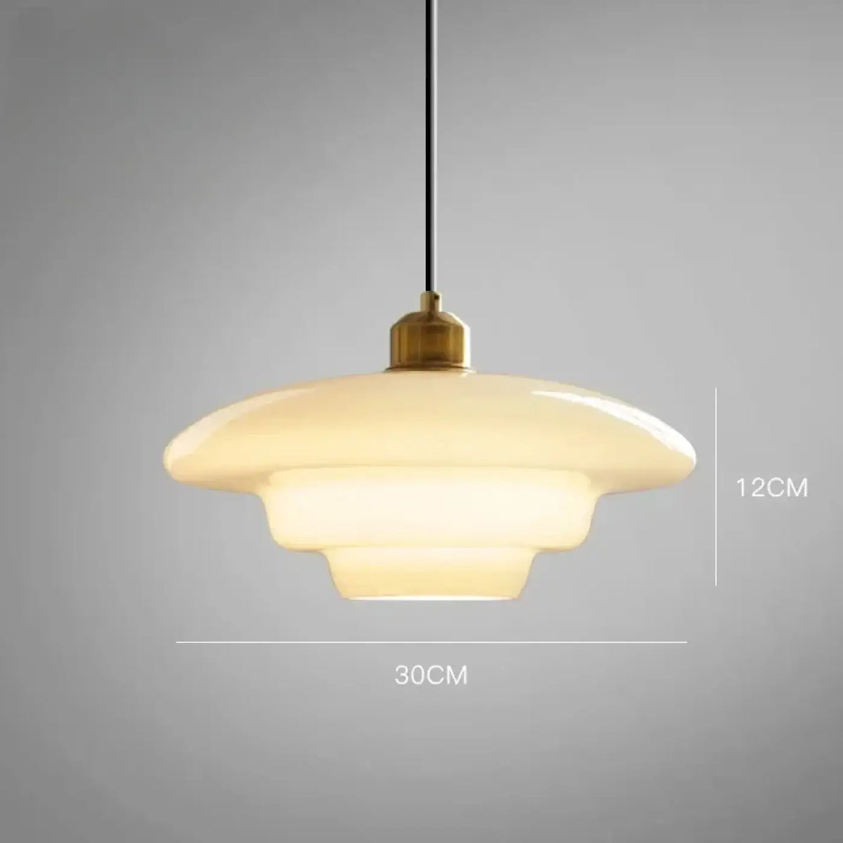 Suspension en verre opalin à étages, style scandinave, 3 modèles