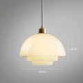 Suspension en verre opalin à étages, style scandinave, 3 modèles