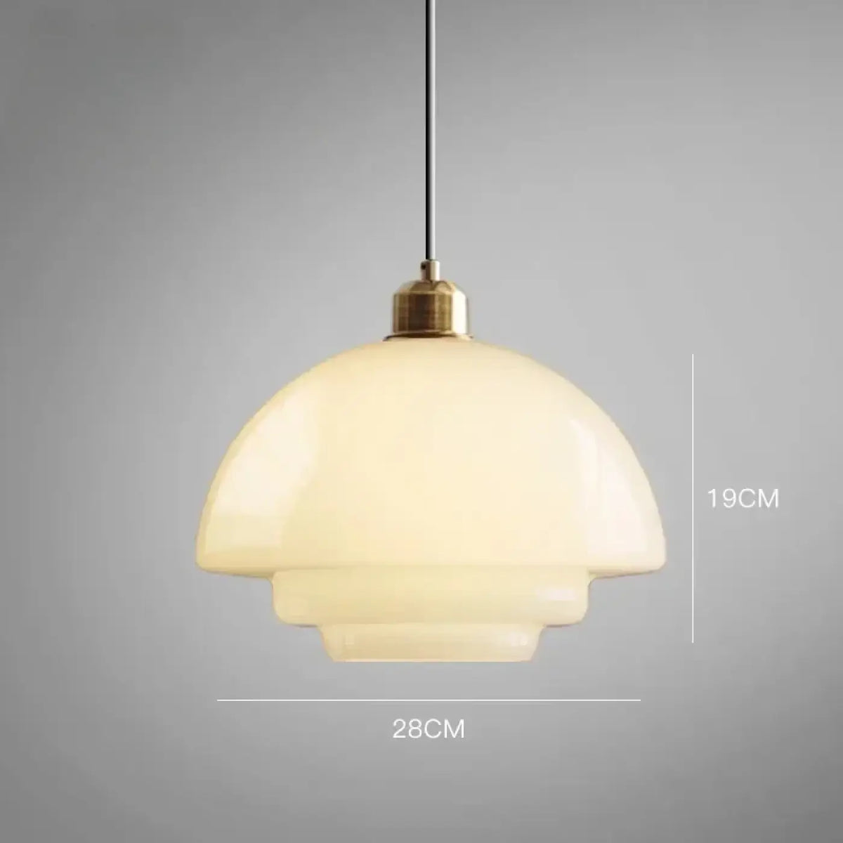 Suspension en verre opalin à étages, style scandinave, 3 modèles