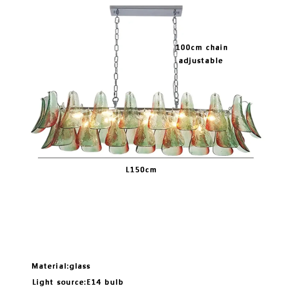 Suspension en verre soufflé coloré, tailles S à XL