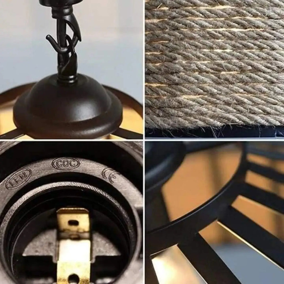 Suspension vintage de style industriel, esprit atelier