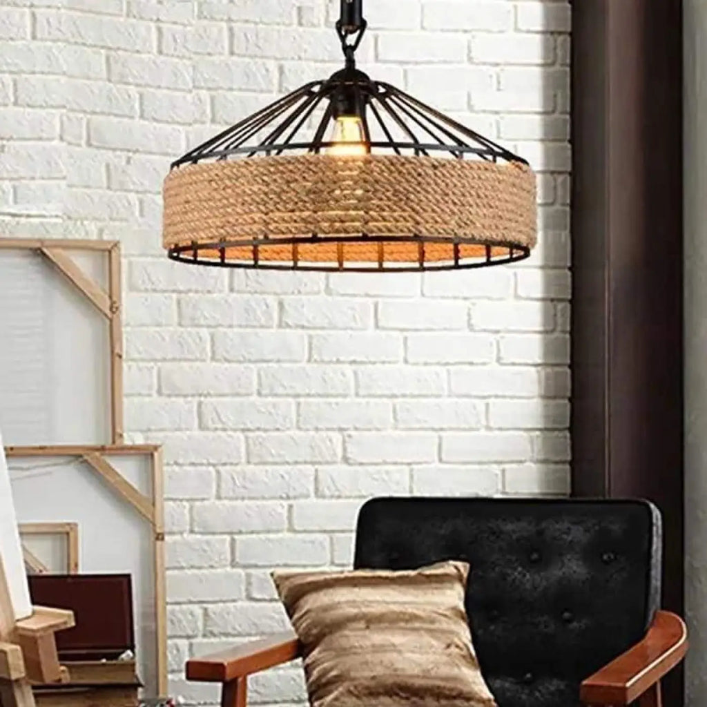 Suspension vintage de style industriel, esprit atelier