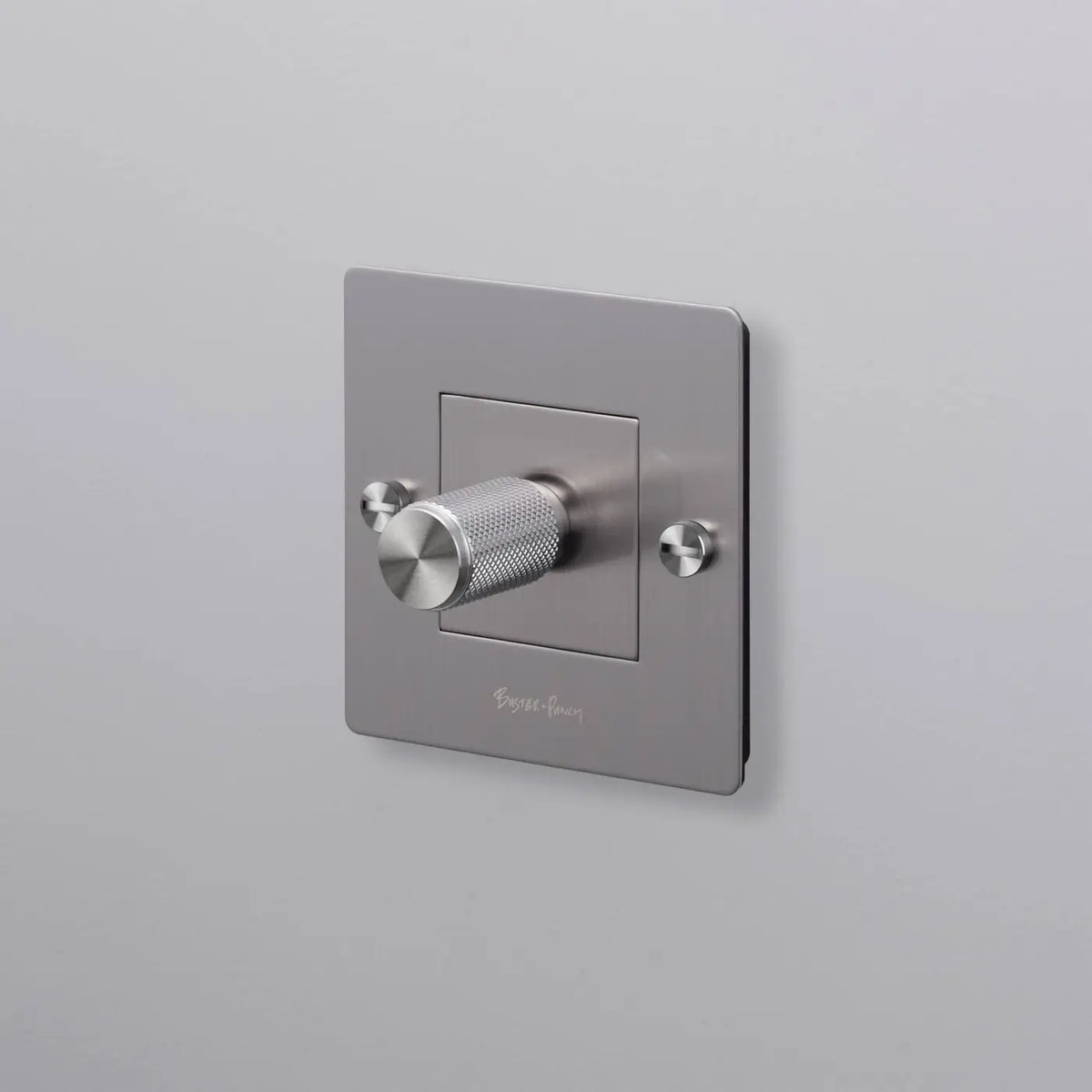 Variateur rotatif multipoint 250 W, bouton en métal moleté, argenté
