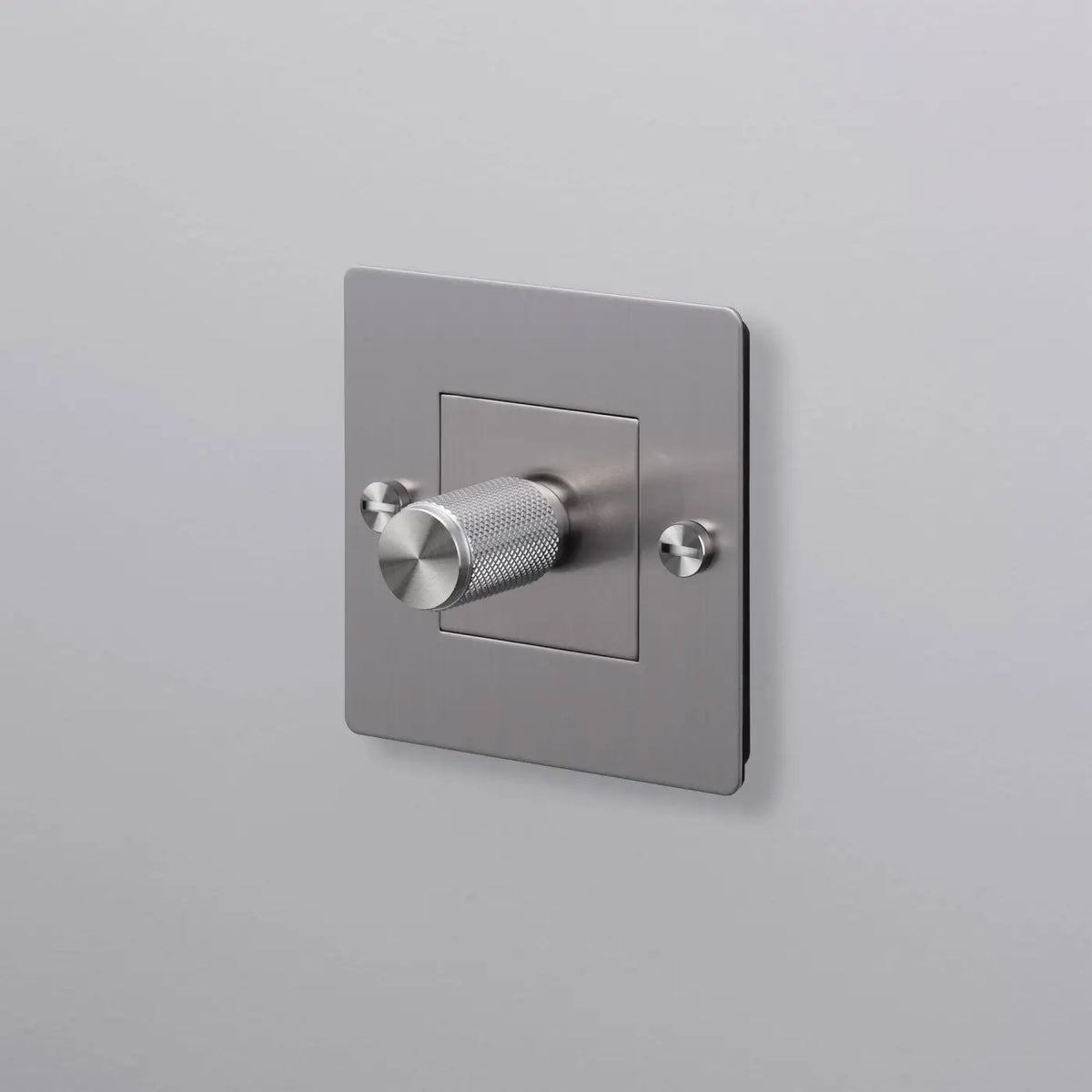 Variateur rotatif multipoint 250 W, bouton en métal moleté, argenté