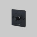 Variateur rotatif 120 W, bouton en métal, plaque de 9 cm, noir