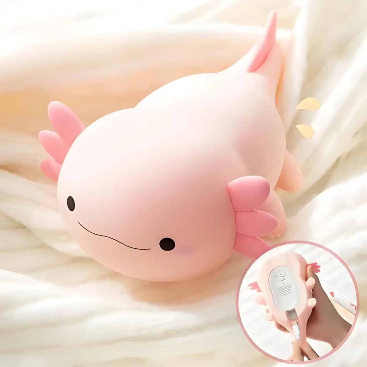 Veilleuse axolotl en silicone souple pour chambre d'enfant