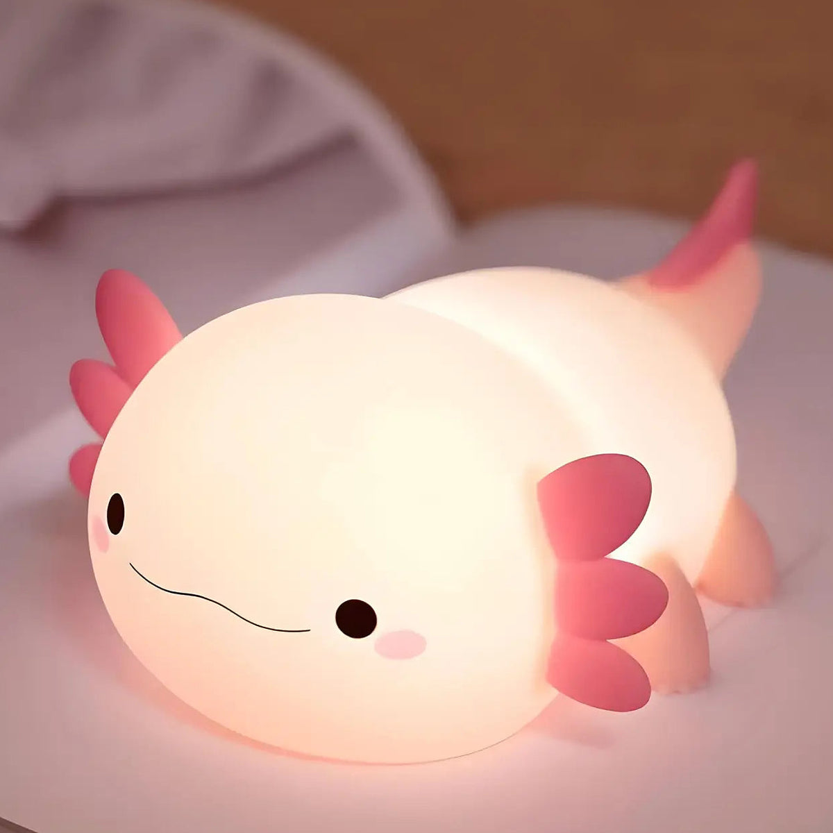 Veilleuse axolotl en silicone souple pour chambre d'enfant