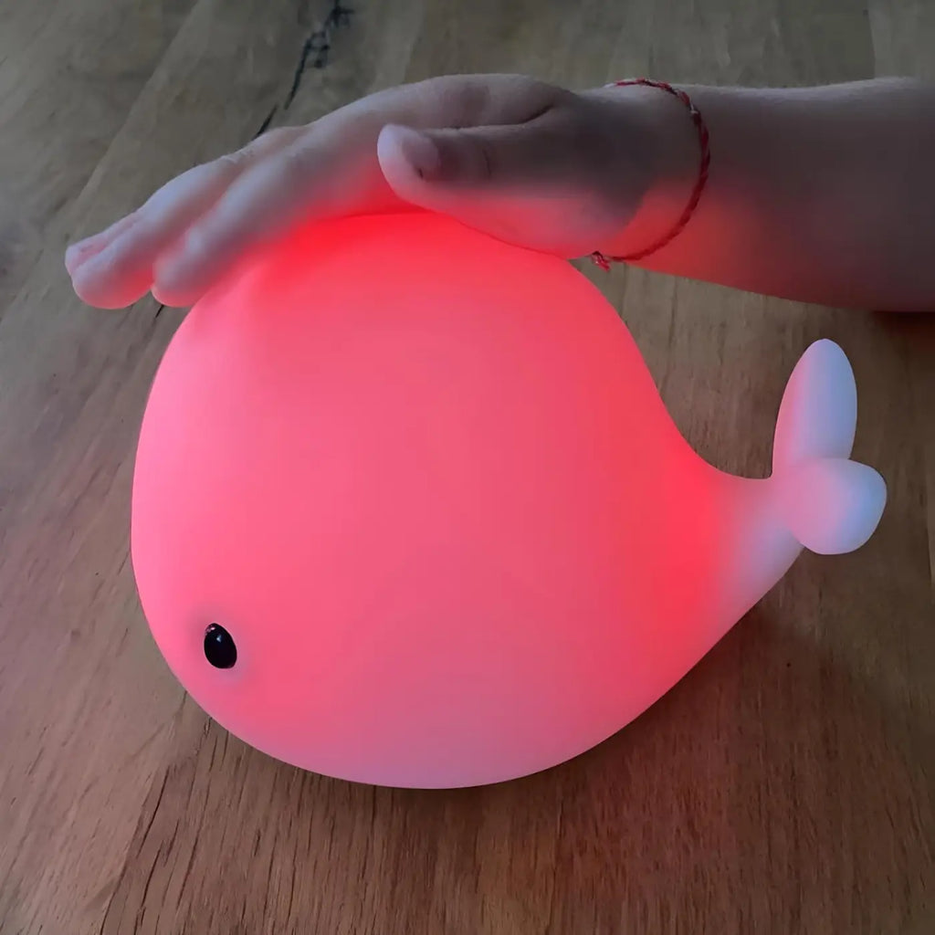 Veilleuse baleine en silicone, plusieurs couleurs de lumière
