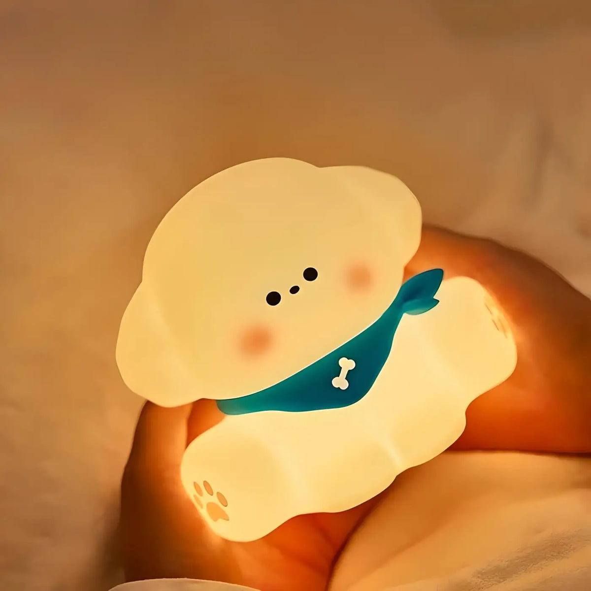 Veilleuse petit animal en silicone, tactile, minuteur 30 minutes