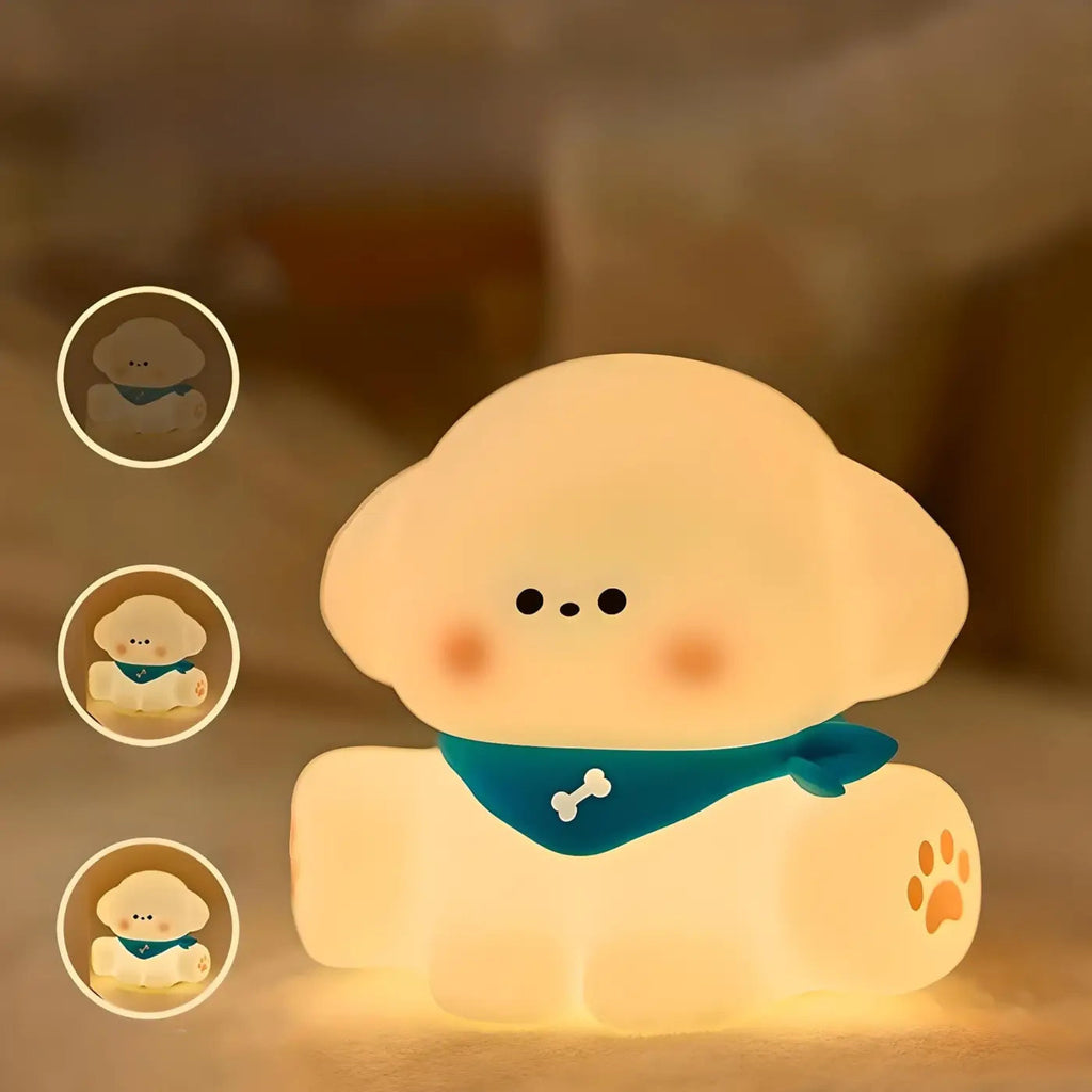Veilleuse petit animal en silicone, tactile, minuteur 30 minutes