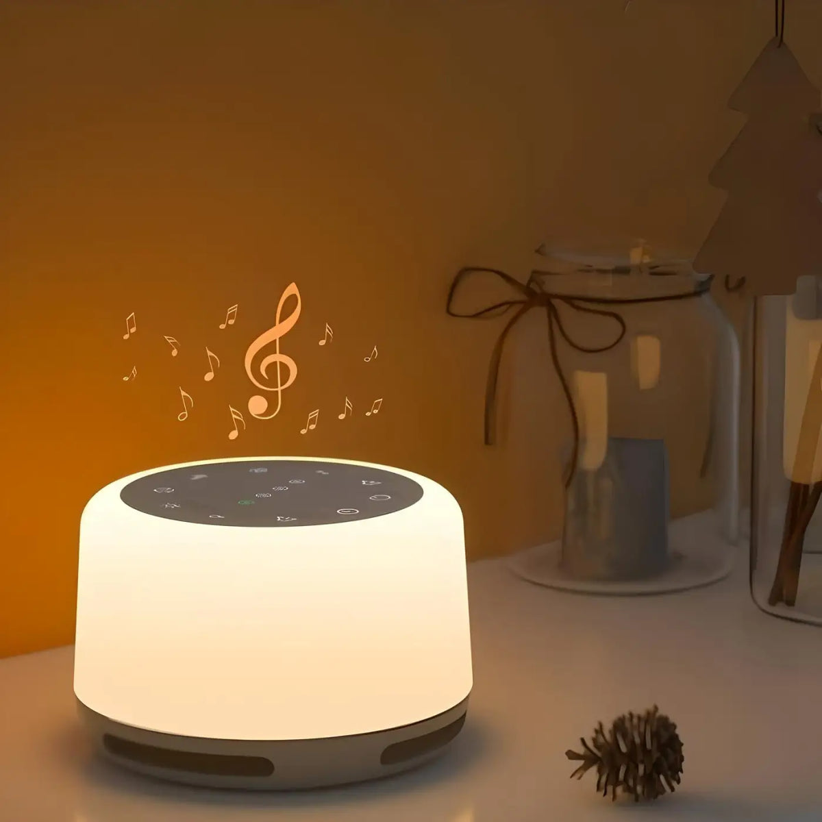 Veilleuse musicale pour bébé, lumière douce et berceuse