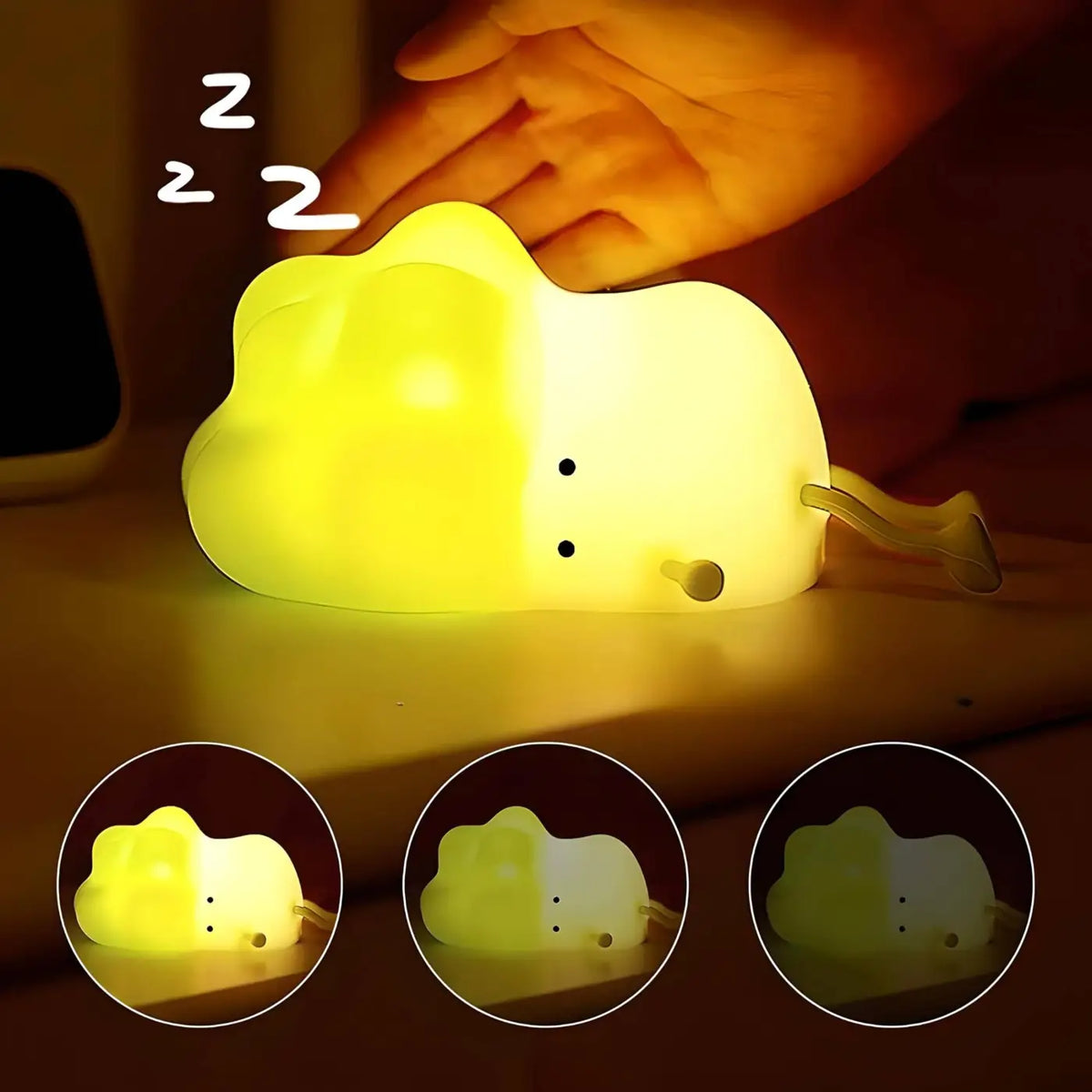 Veilleuse brocoli en silicone souple, rechargeable