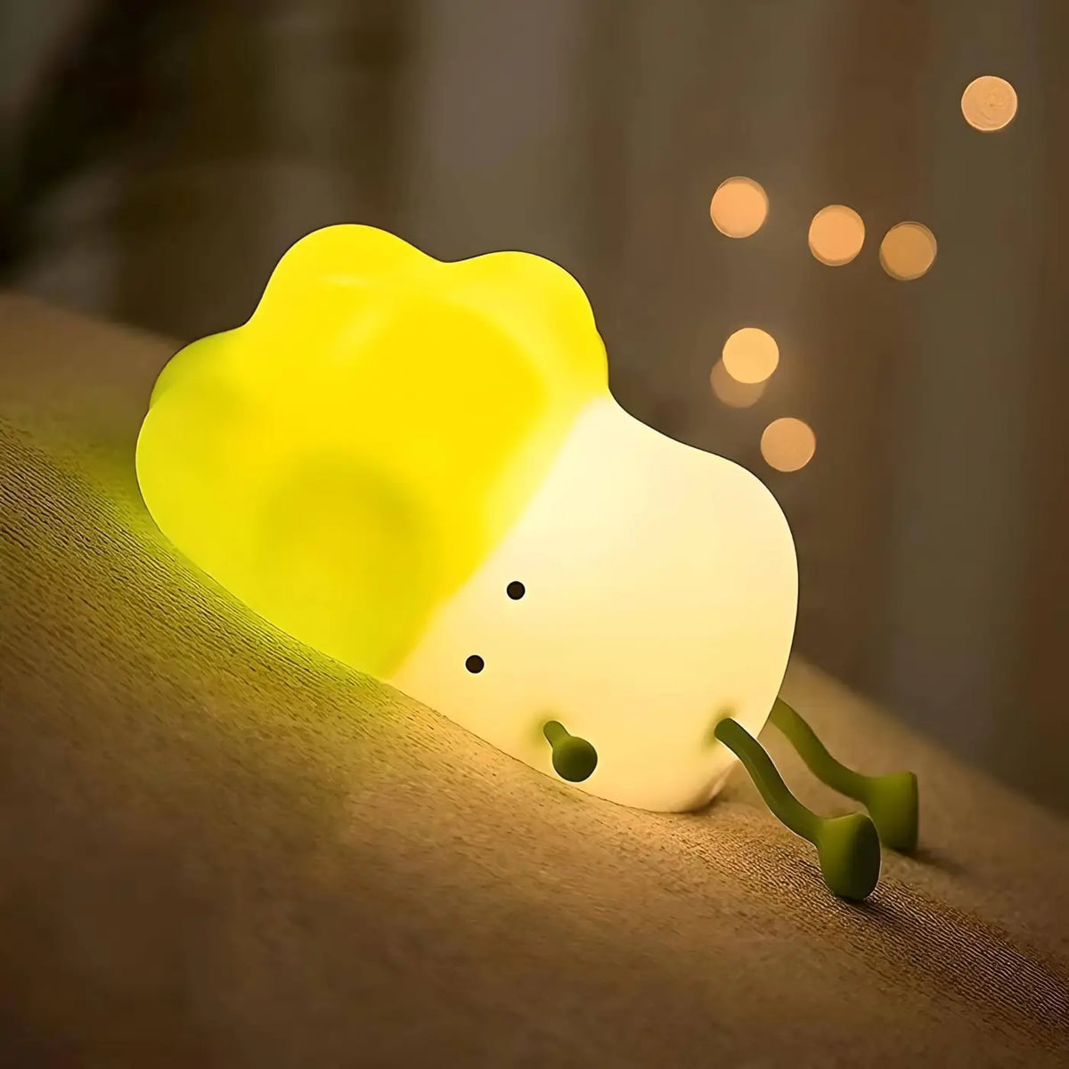 Veilleuse brocoli en silicone souple, rechargeable