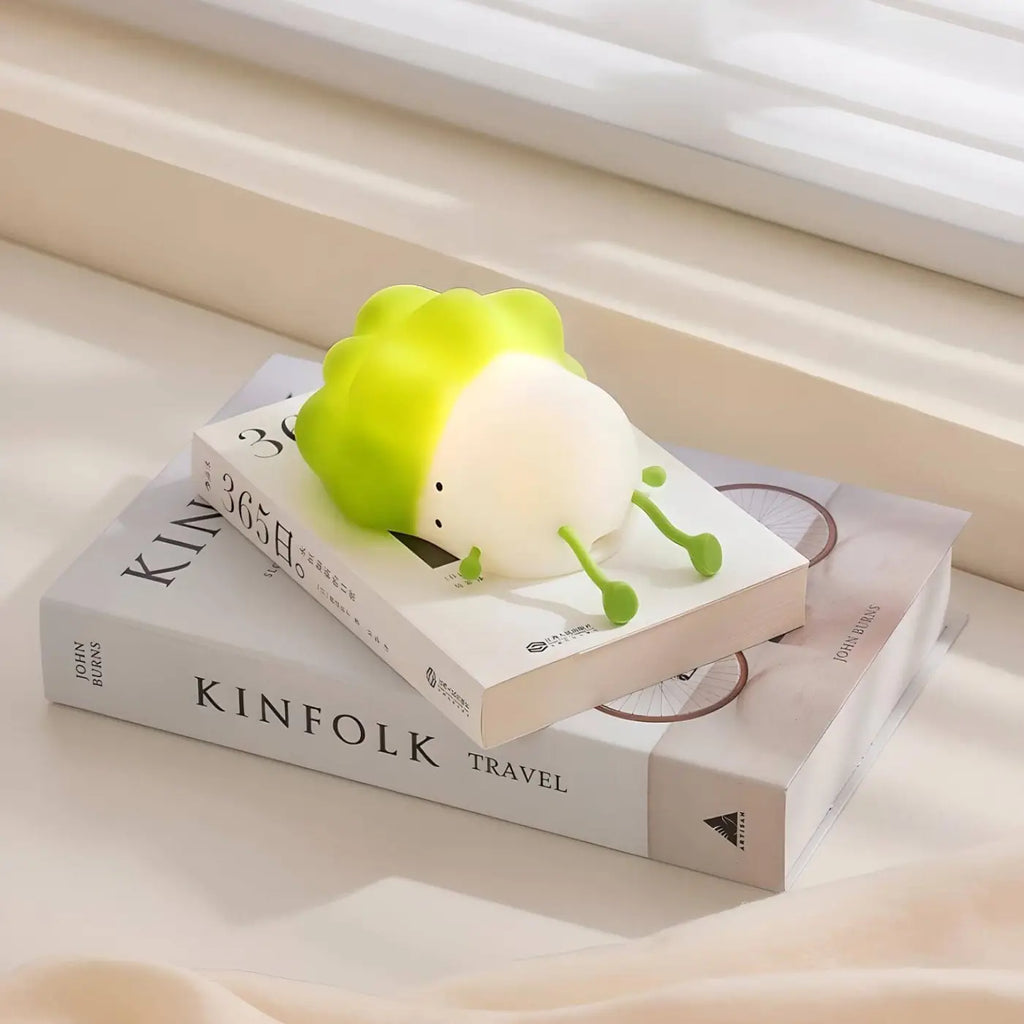 Veilleuse brocoli en silicone souple, rechargeable