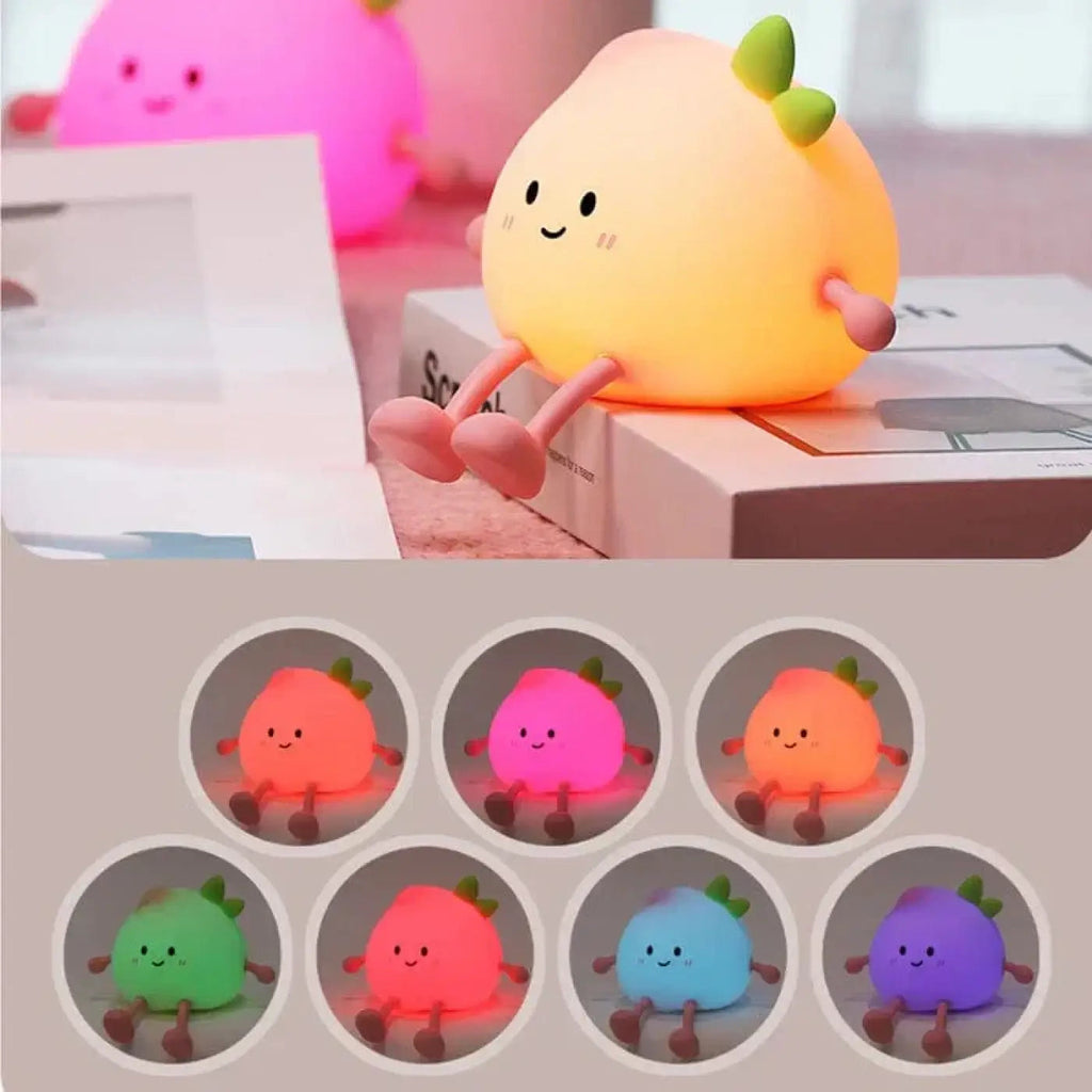 Veilleuse fruit en silicone, jeux de couleurs, enfant ou adulte