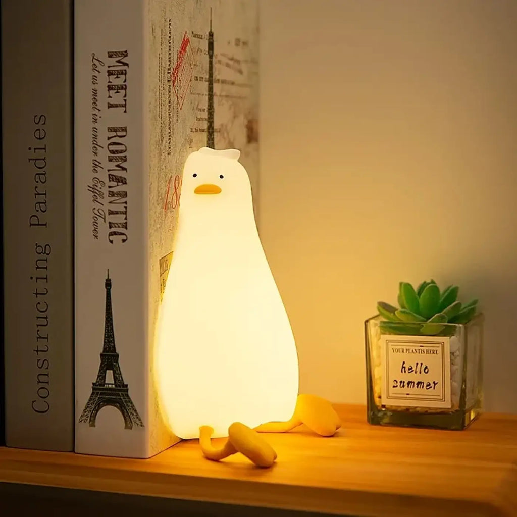 Veilleuse canard aux formes arrondies, lumière douce