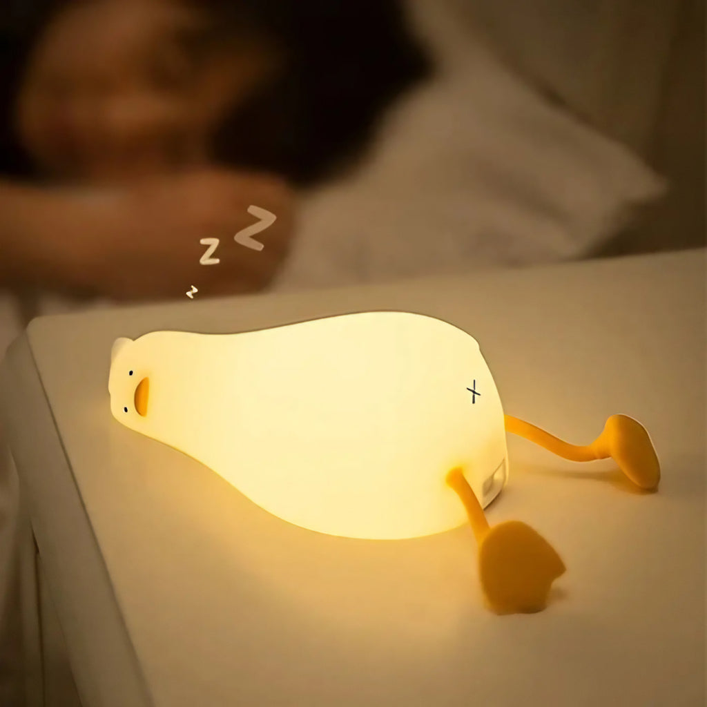 Veilleuse canard aux formes arrondies, lumière douce