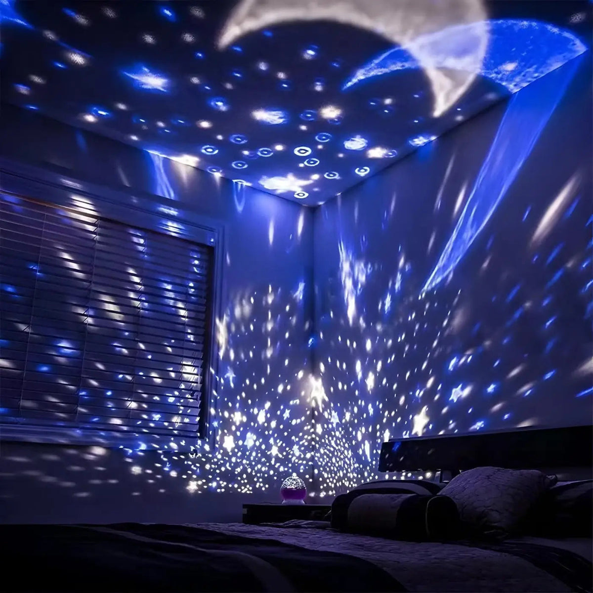 Veilleuse projection de ciel étoilé, projection animée ou douce