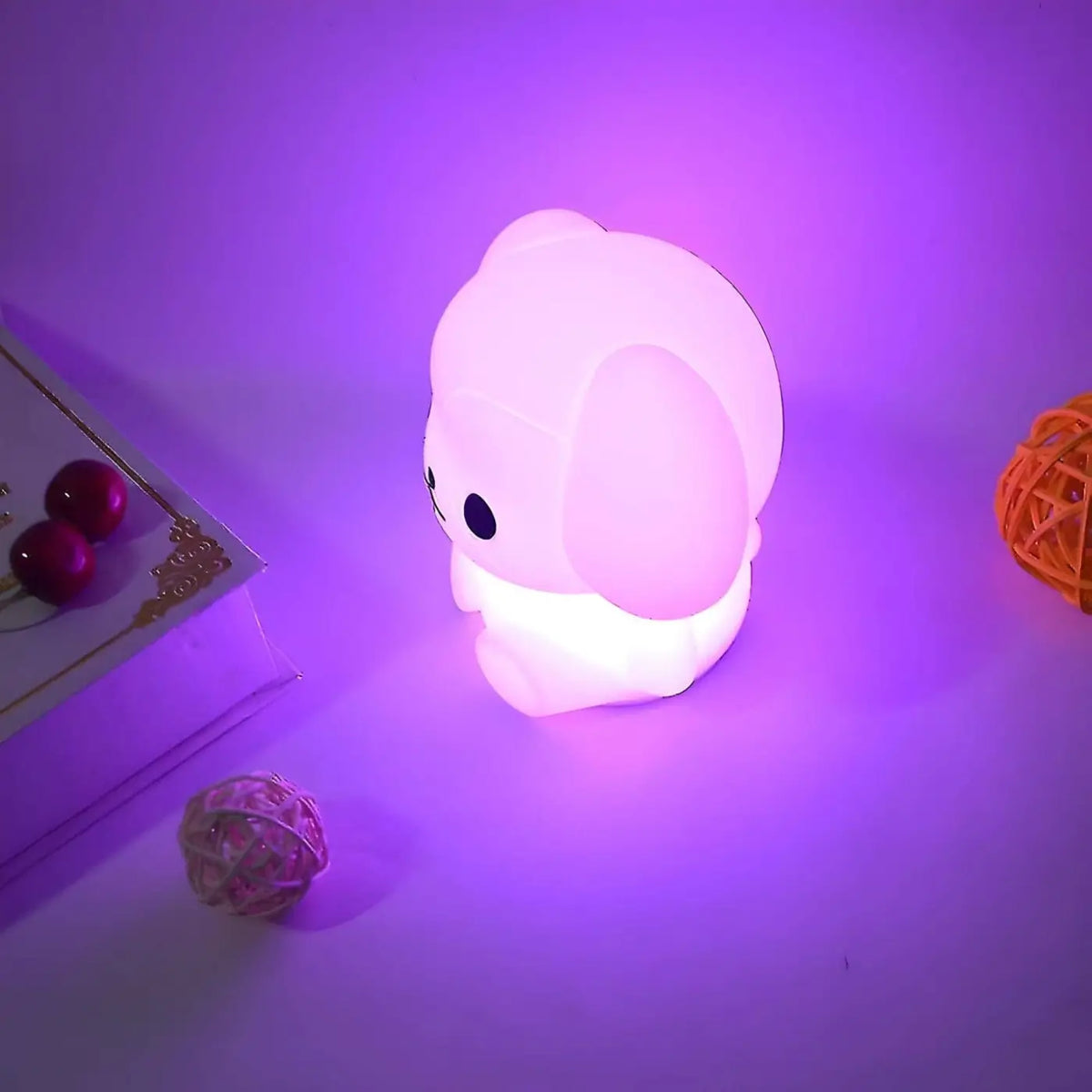 Veilleuse chiot en silicone souple pour chambre d'enfant