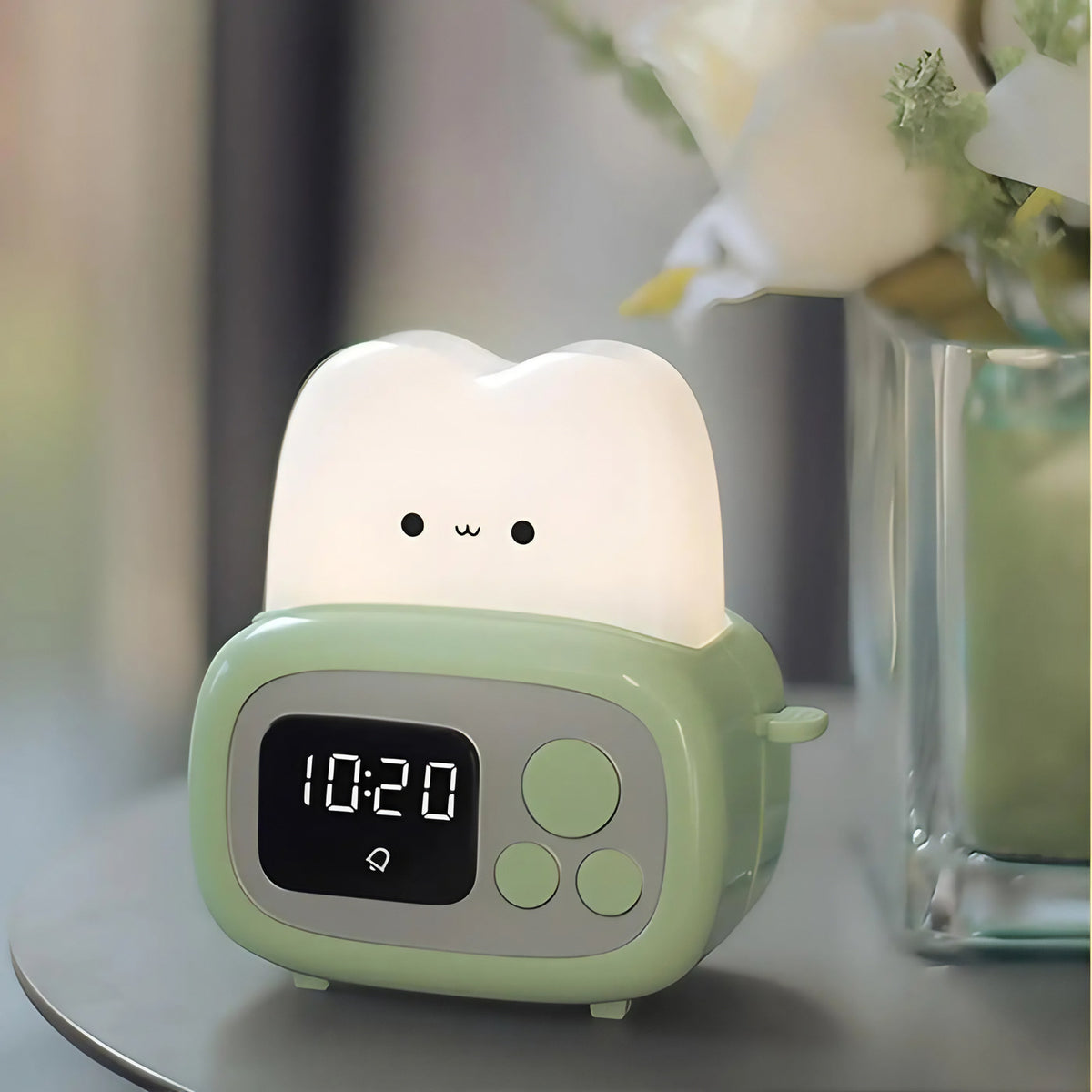 Veilleuse nuage LED, coloris vert, rose ou jaune, vert