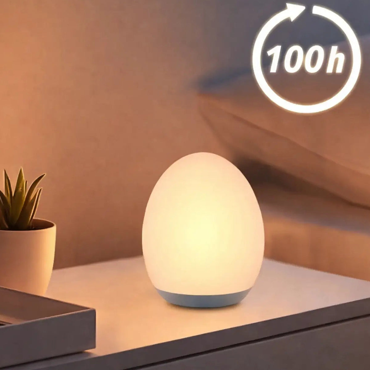Veilleuse minimaliste aux formes douces, lumière de couleur