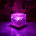 Veilleuse cube en relief, reflets ondulants et couleurs au choix