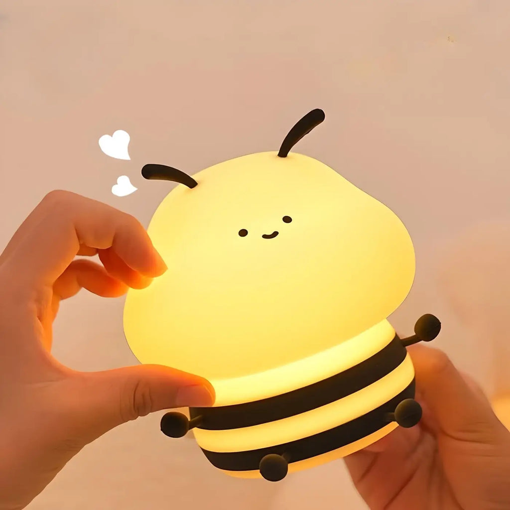 Veilleuse abeille aux formes arrondies, chambre d'enfant