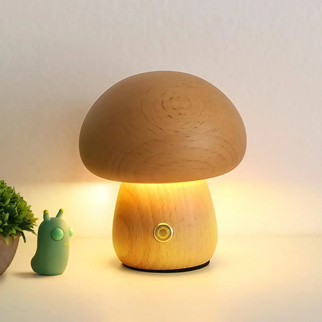 Veilleuse décorative aspect bois, beige ou marron, S ou M, beige