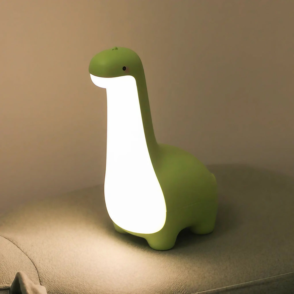 Veilleuse dinosaure rechargeable, bleue, verte ou jaune