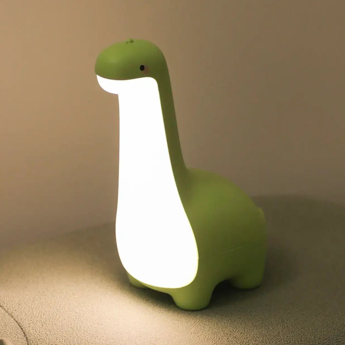 Veilleuse dinosaure rechargeable, bleue, verte ou jaune