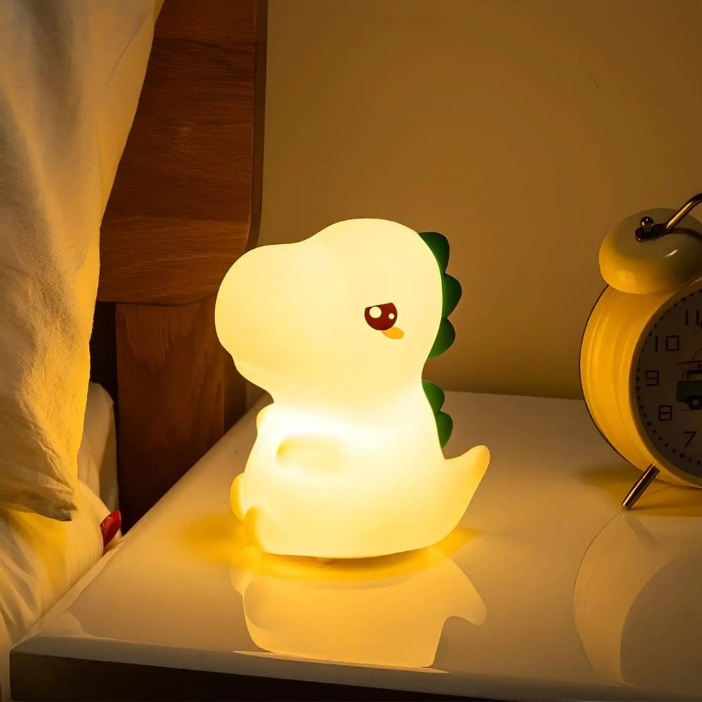 Veilleuse dinosaure en silicone, couleurs au choix, rechargeable