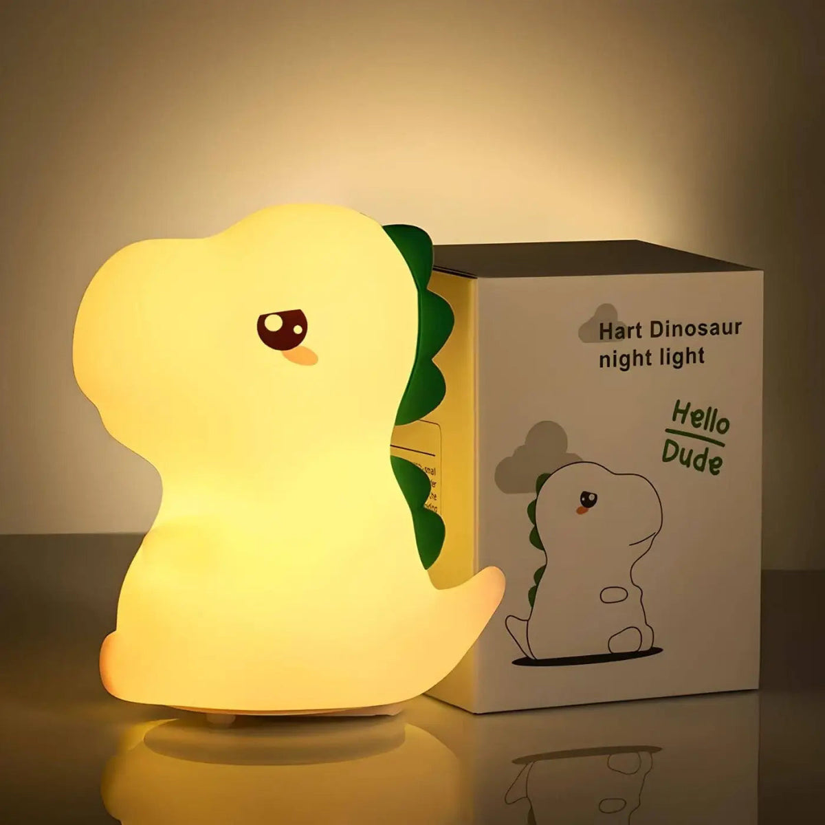 Veilleuse dinosaure en silicone, couleurs au choix, rechargeable