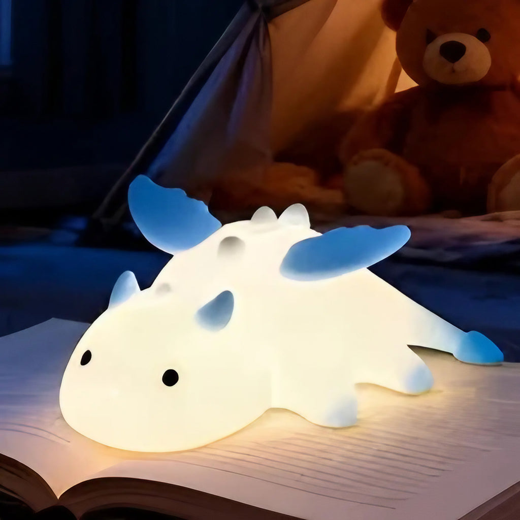 Veilleuse dragon pour chambre d'enfant, rose ou bleu