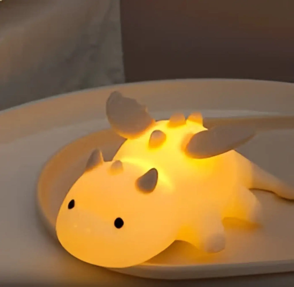 Veilleuse dragon pour chambre d'enfant, rose ou bleu