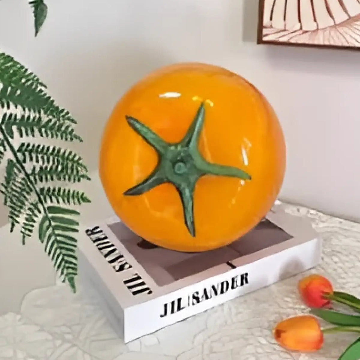 Veilleuse en forme de tomate, rouge ou jaune, jaune