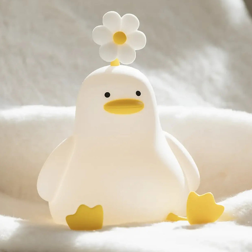 Veilleuse canard au visage attendrissant, formes arrondies