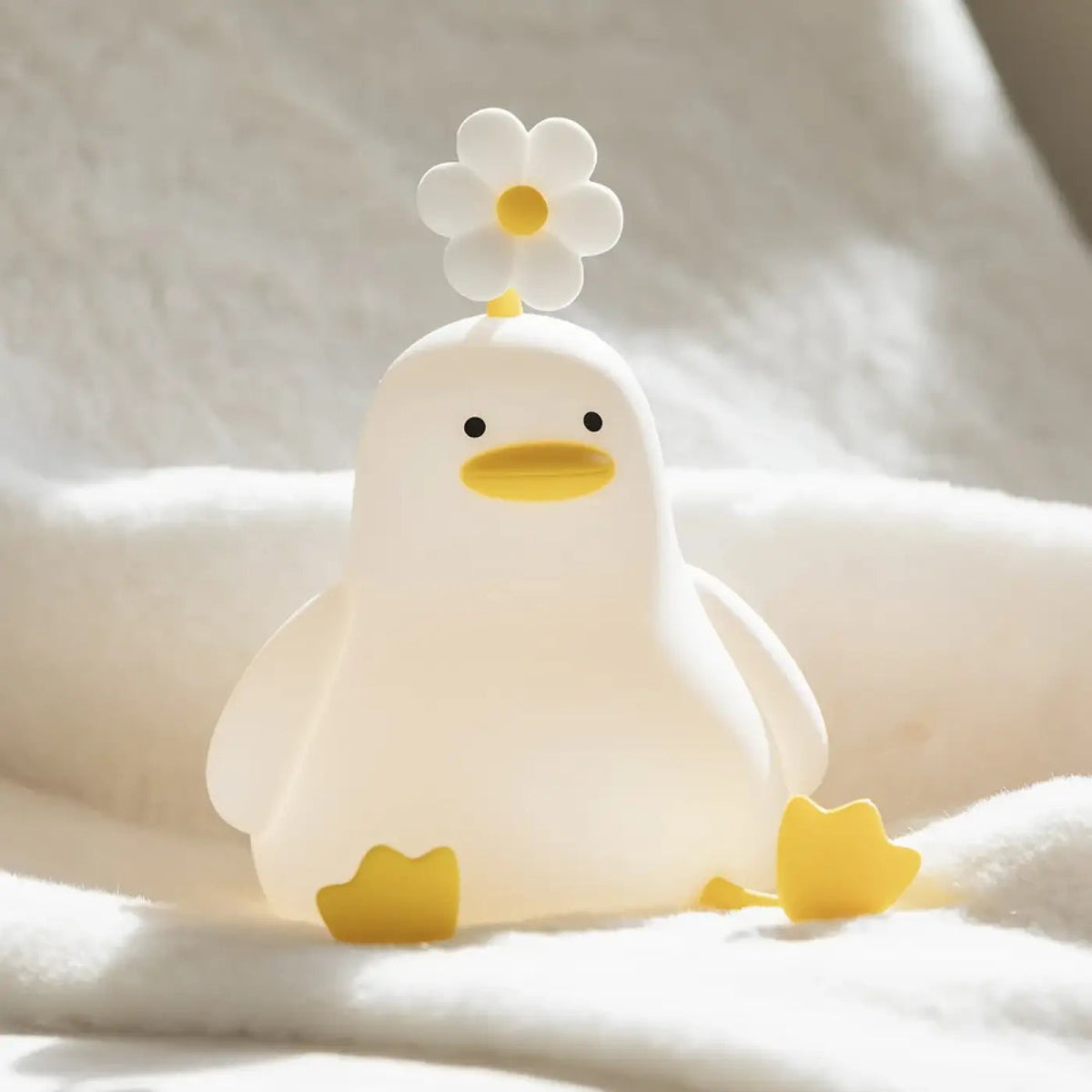 Veilleuse canard au visage attendrissant, formes arrondies