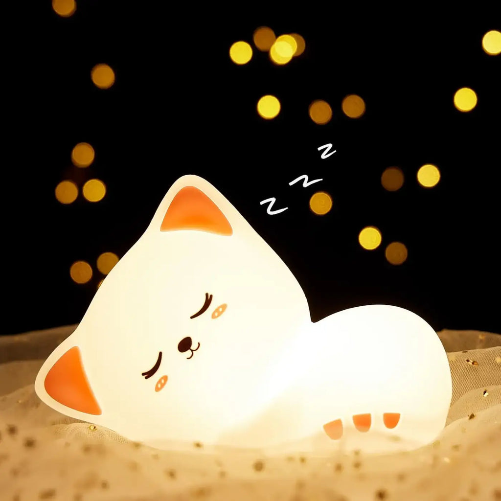 Veilleuse chat mignon pour chambre d'enfant