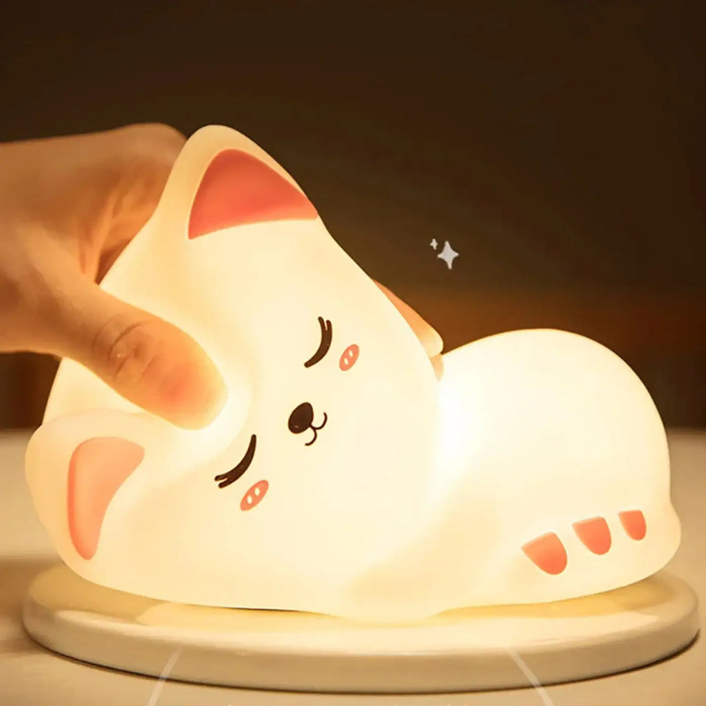 Veilleuse chat mignon pour chambre d'enfant