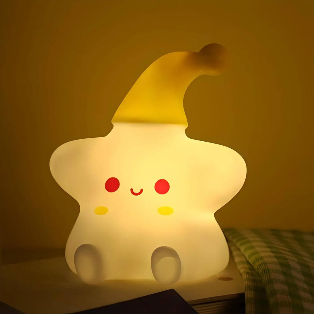 Veilleuse étoile aux formes arrondies pour chambre d'enfant