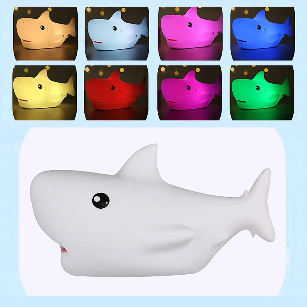 Veilleuse requin pour chambre d'enfant, lumière tamisée