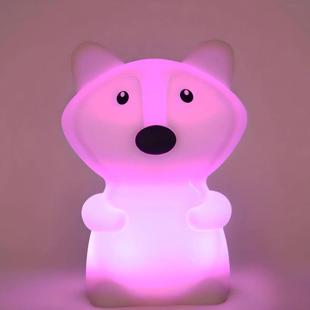Veilleuse renard en silicone souple pour chambre d'enfant
