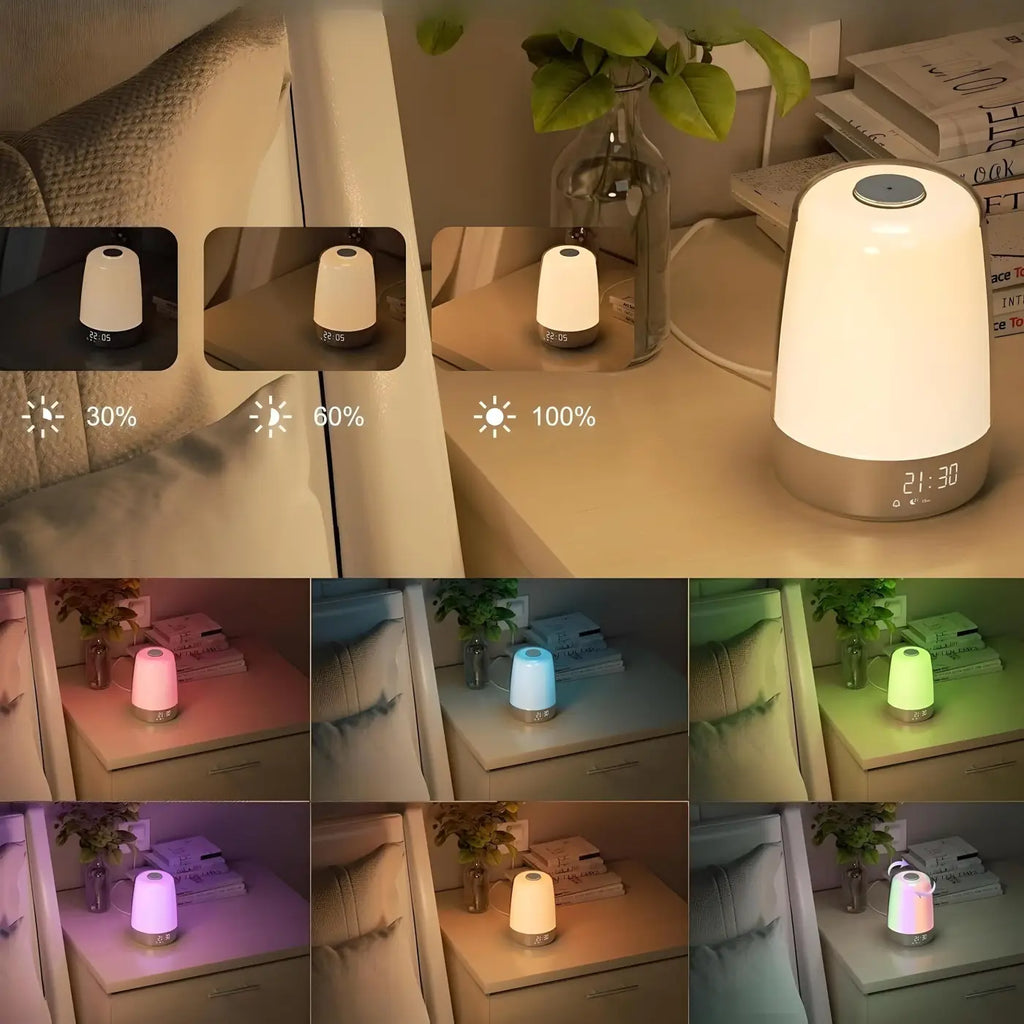 Veilleuse réveil lumineux, lumière progressive et colorée