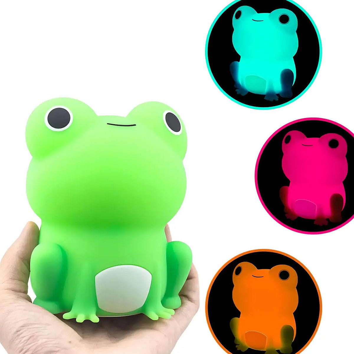 Veilleuse grenouille en silicone souple, plusieurs couleurs