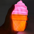 Veilleuse cornet de glace en silicone doux, chambre d'enfant
