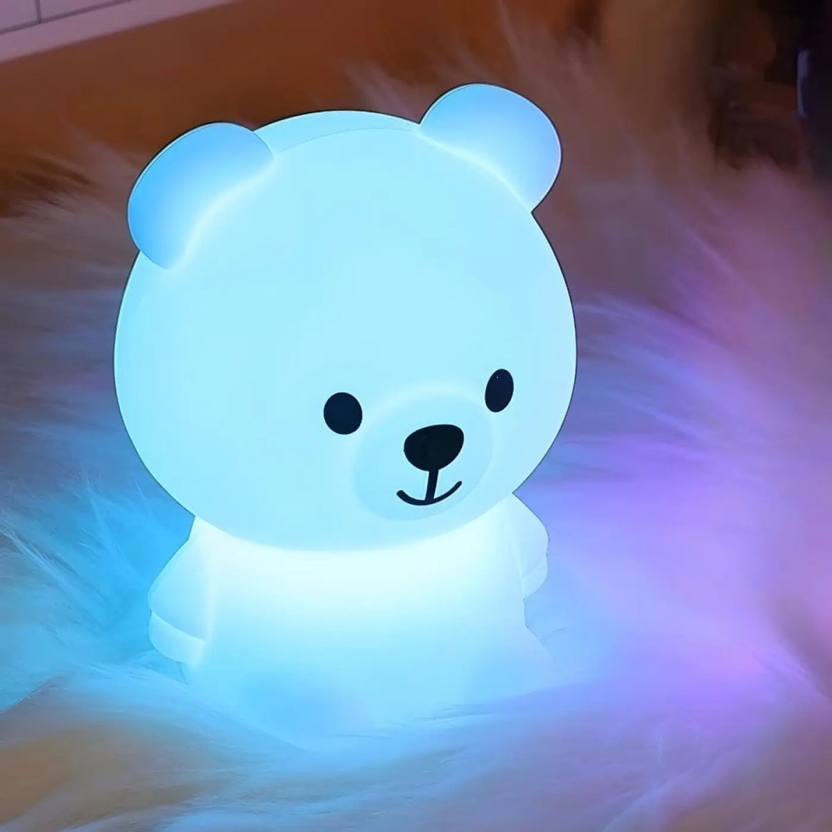 Veilleuse en silicone sur batterie, jeu de couleurs